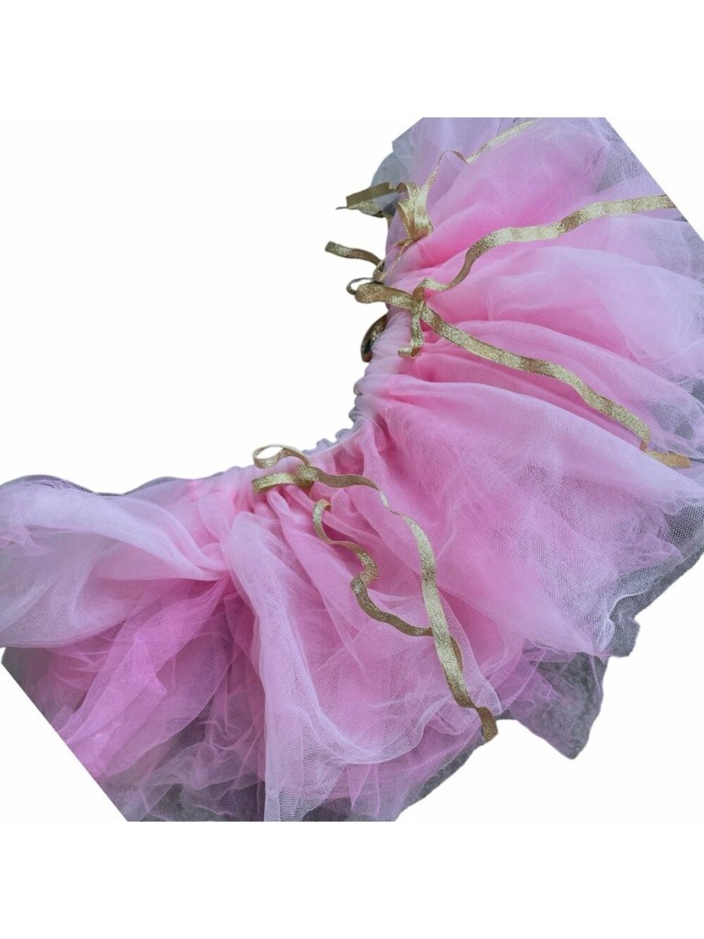Amy Coe Baby Girl Pink Purple Tutu Skirt 6-12 Months Gold Trim Party Birthday